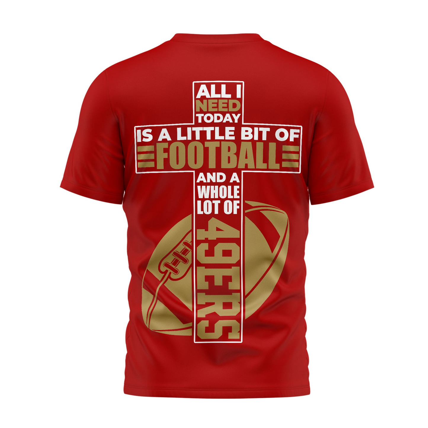 SF x NFL Whole Lot of Football Christian Cross 3D Shirt