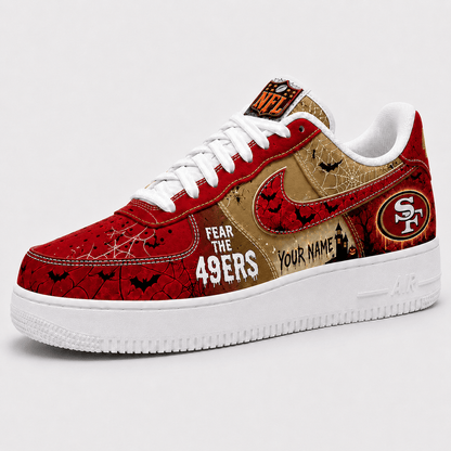 SF49 x Premium NFL Fear The Team Halloween AF1 Sneakers