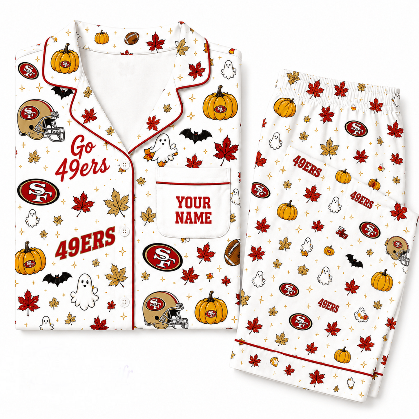 SF79 x NFL Halloween Personalized Set Long Pajamas
