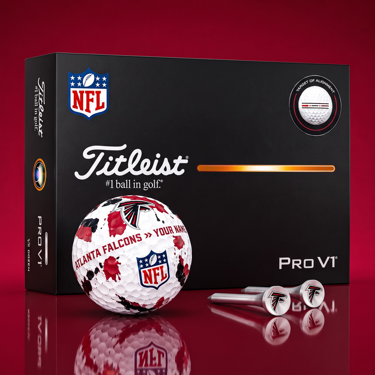 SIGNATURE NFL X AF DELUXE PERSONALIZED GOLF BALL LIMITED EDITION V2