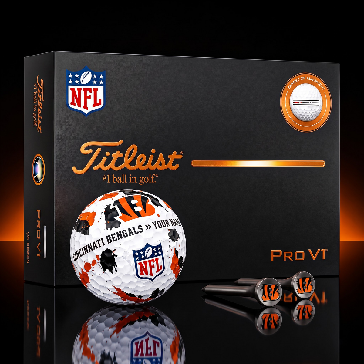 SIGNATURE NFL X CIN DELUXE PERSONALIZED GOLF BALL  LIMITED EDITION V2