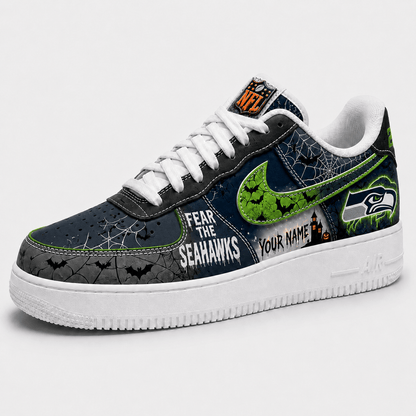 SS x Premium NFL Fear The Team Halloween AF1 Sneakers