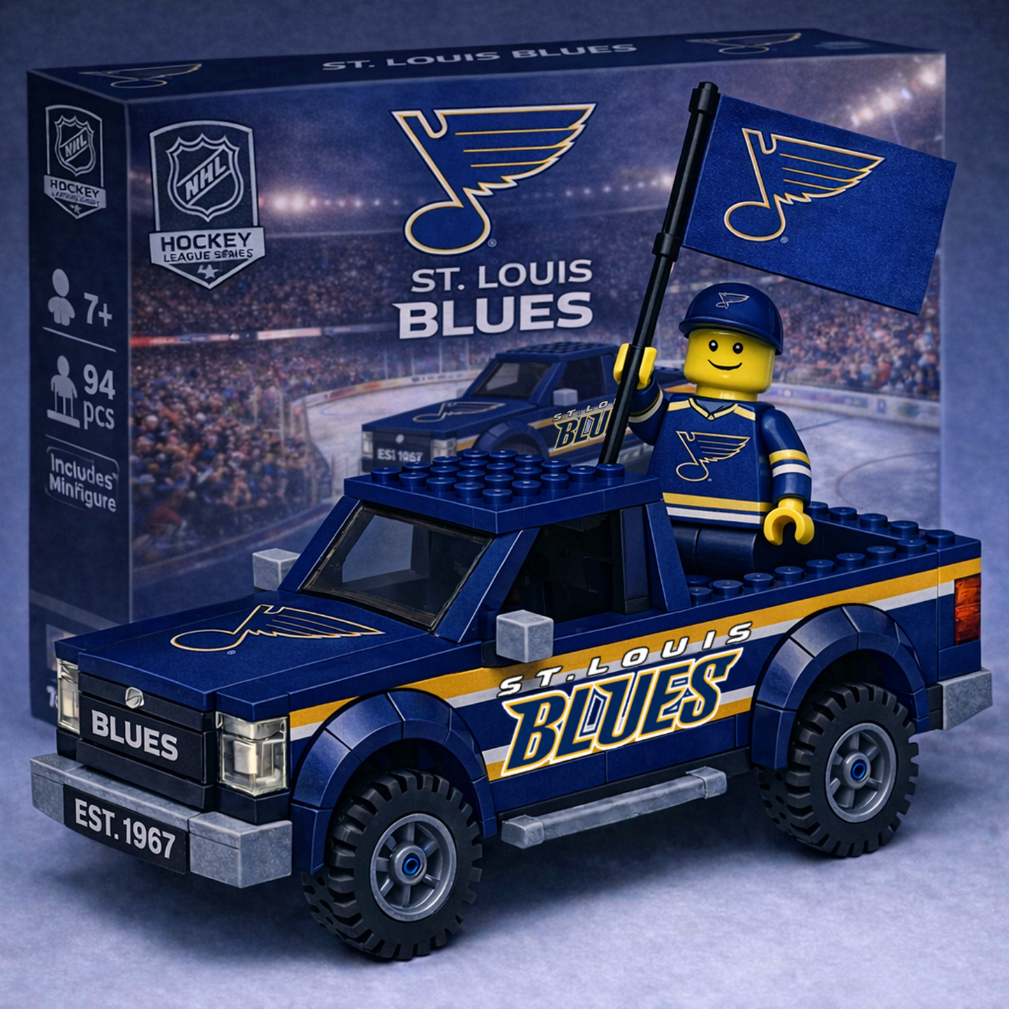 STL x NHL Building Blocks Truck Toy Set V1 DatND DVT
