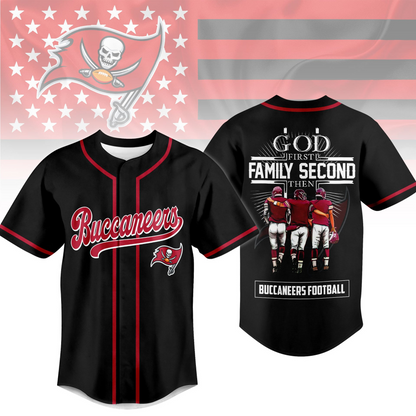 TB x NFL God First, Family Second – Faith & Brotherhood Football Jersey