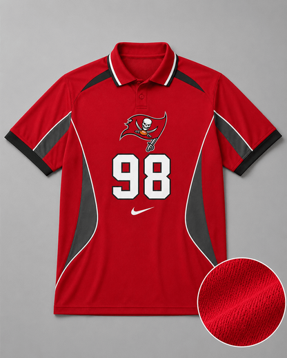 TBB Premium NFL Custom Number Sports Style Polo Shirt