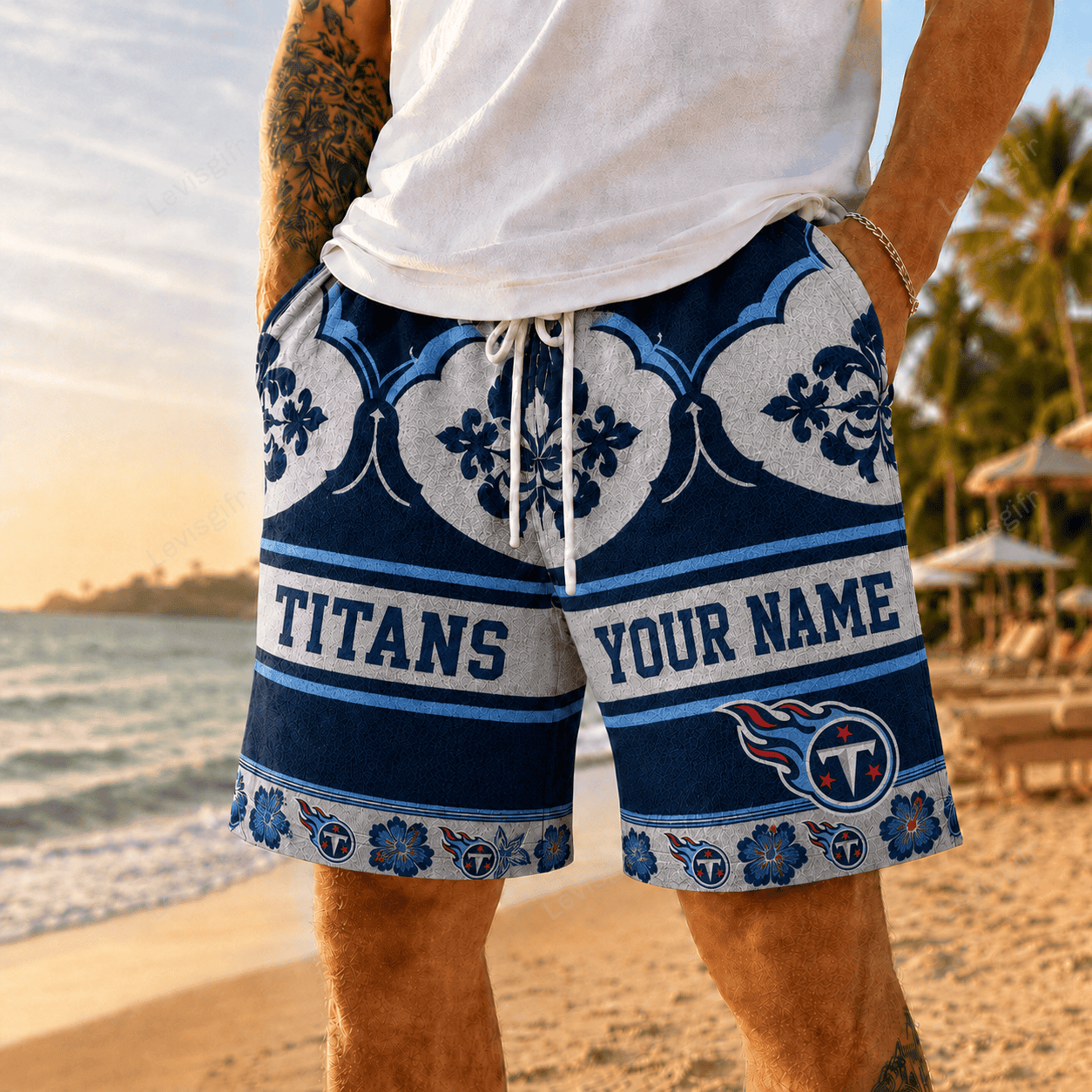 TT x NFL Premium Beach Short Personalized Gift For Fan