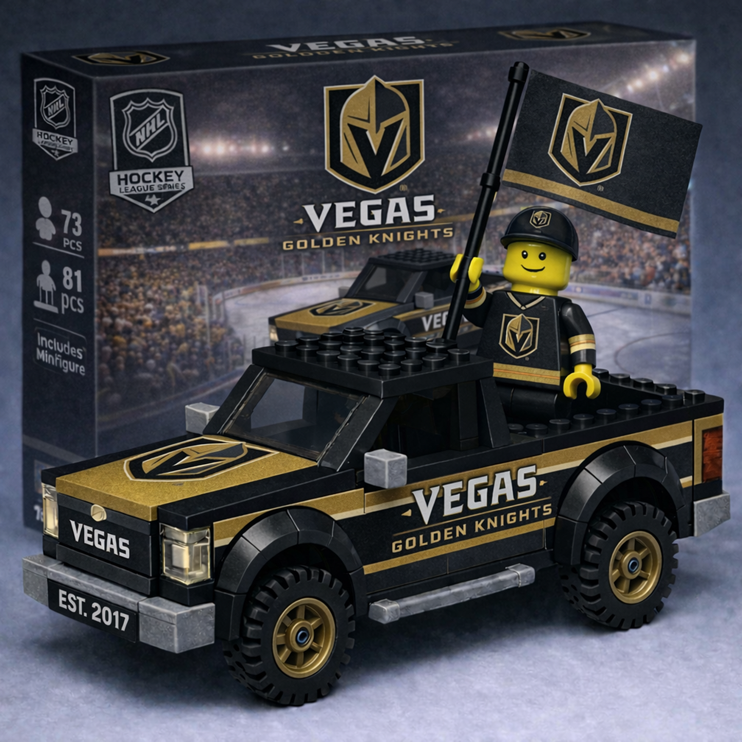 VGK x NHL Building Blocks Truck Toy Set V1 DatND DVT