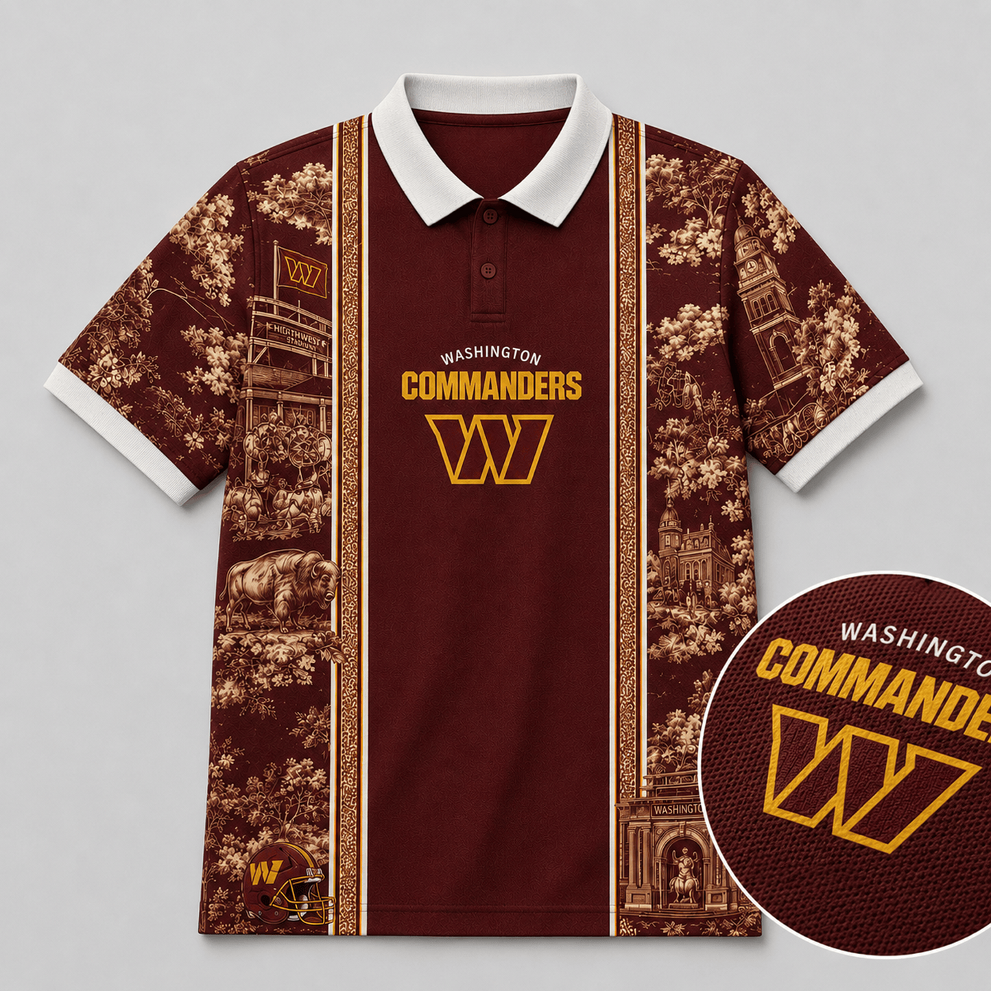 TB x NFL Heritage Cityscape Polo Shirt for Loyal Fans