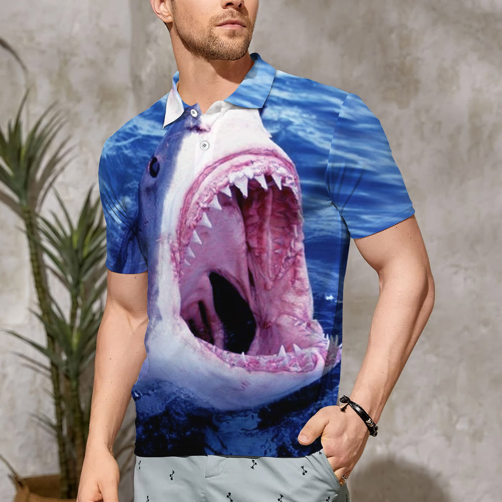 Shark Polo Shirt For Men | Polo T-shirt | Men Short Sleeve Shirt