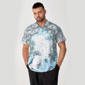 Blue Ancient World Map Polo Shirt For Men | Polo T-shirt | Men Short Sleeve Shirt
